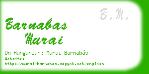 barnabas murai business card