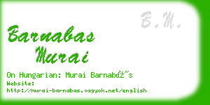 barnabas murai business card